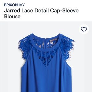 Jarred Lace Detail Cap-Sleeve Blouse (Stitch Fix)